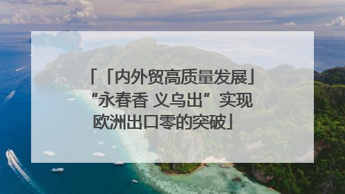 「内外贸高质量发展」“永春香 义乌出”实现欧洲出口零的突破