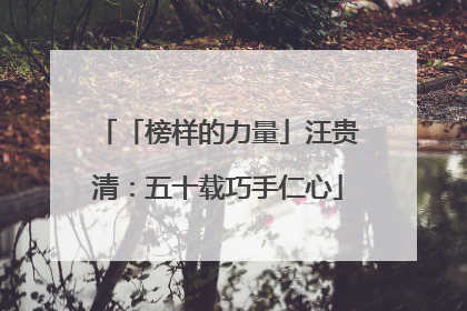 「榜样的力量」汪贵清：五十载巧手仁心