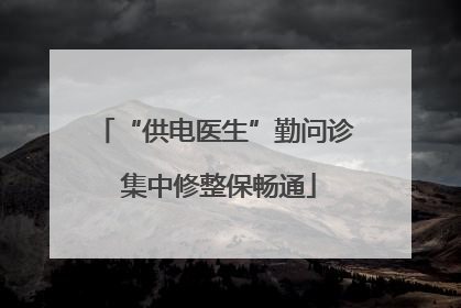 “供电医生”勤问诊 集中修整保畅通
