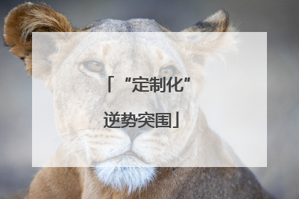 “定制化” 逆势突围