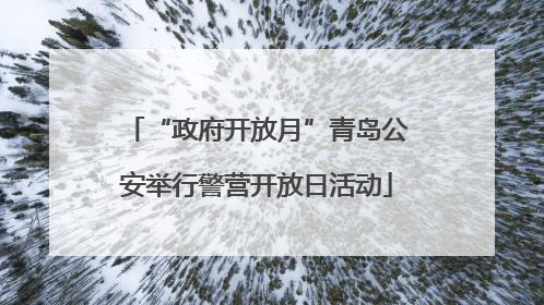 “政府开放月”青岛公安举行警营开放日活动