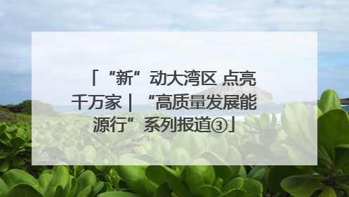 “新”动大湾区 点亮千万家｜“高质量发展能源行”系列报道③