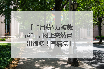 “月薪5万被裁员”，网上突然冒出很多！有猫腻