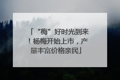 “梅”好时光到来！杨梅开始上市，产量丰富价格亲民