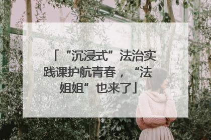 “沉浸式”法治实践课护航青春，“法姐姐”也来了
