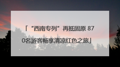 “西南专列”再抵固原 870名游客畅享清凉红色之旅