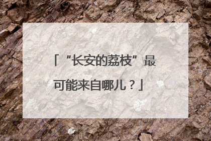 “长安的荔枝”最可能来自哪儿？