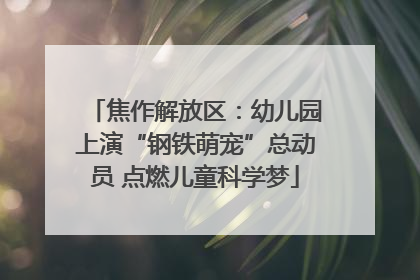 焦作解放区：幼儿园上演“钢铁萌宠”总动员 点燃儿童科学梦