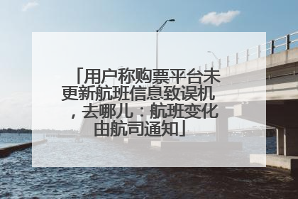 用户称购票平台未更新航班信息致误机，去哪儿：航班变化由航司通知