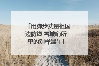 用脚步丈量祖国边防线 雪域哨所里的别样端午
