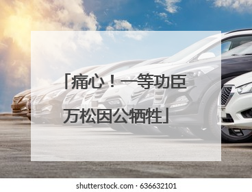 痛心！一等功臣万松因公牺牲