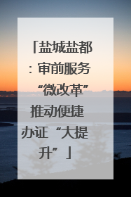 盐城盐都：审前服务“微改革” 推动便捷办证“大提升”