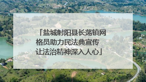 盐城射阳县长荡镇网格员助力民法典宣传 让法治精神深入人心