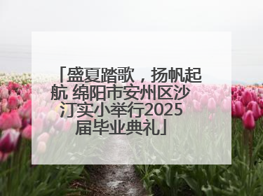 盛夏踏歌，扬帆起航 绵阳市安州区沙汀实小举行2025届毕业典礼