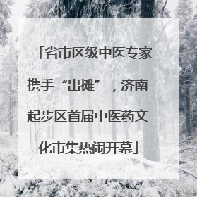 省市区级中医专家携手“出摊”，济南起步区首届中医药文化市集热闹开幕