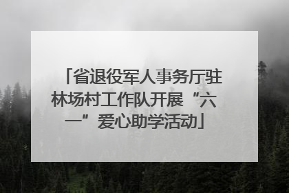 省退役军人事务厅驻林场村工作队开展“六一”爱心助学活动