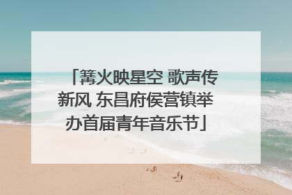 篝火映星空 歌声传新风 东昌府侯营镇举办首届青年音乐节