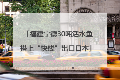 福建宁德30吨活水鱼搭上“快线”出口日本