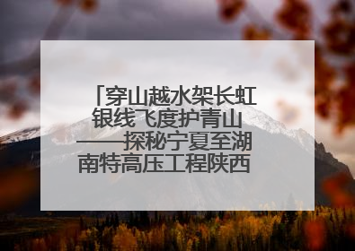 穿山越水架长虹 银线飞度护青山——探秘宁夏至湖南特高压工程陕西段建设现场