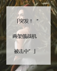 突发！“两架俄战机被击中”
