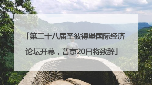 第二十八届圣彼得堡国际经济论坛开幕，普京20日将致辞