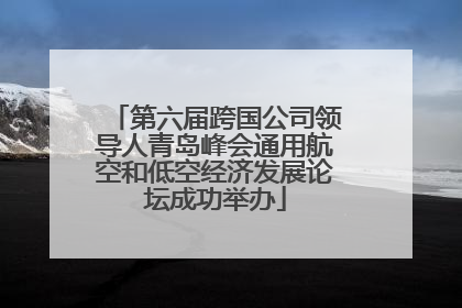 第六届跨国公司领导人青岛峰会通用航空和低空经济发展论坛成功举办