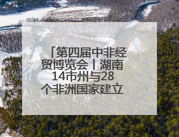 第四届中非经贸博览会丨湖南14市州与28个非洲国家建立对口合作机制