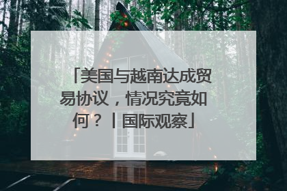 美国与越南达成贸易协议，情况究竟如何？丨国际观察