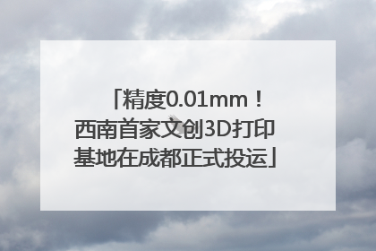 精度0.01mm！西南首家文创3D打印基地在成都正式投运