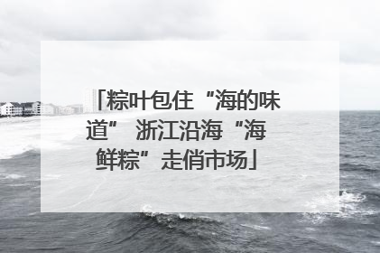 粽叶包住“海的味道” 浙江沿海“海鲜粽”走俏市场