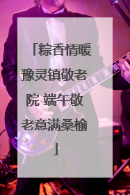 粽香情暖豫灵镇敬老院 端午敬老意满桑榆
