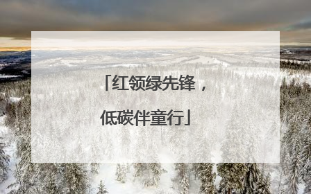 红领绿先锋，低碳伴童行