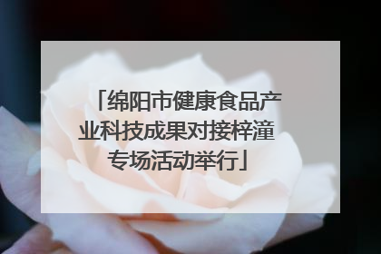 绵阳市健康食品产业科技成果对接梓潼专场活动举行