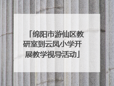 绵阳市游仙区教研室到云凤小学开展教学视导活动