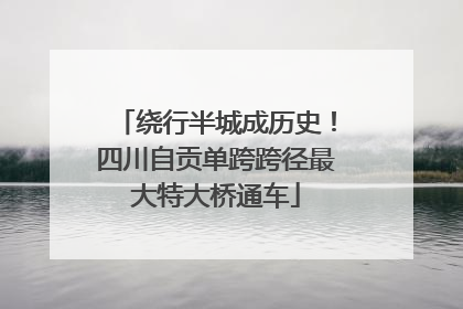 绕行半城成历史！四川自贡单跨跨径最大特大桥通车