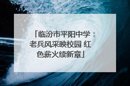 临汾市平阳中学：老兵风采映校园 红色薪火续新章