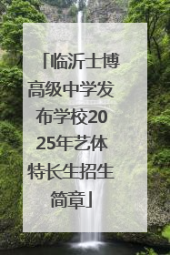 临沂士博高级中学发布学校2025年艺体特长生招生简章