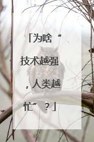 为啥“技术越强，人类越忙”？