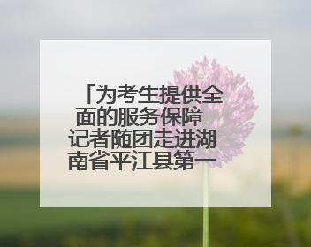 为考生提供全面的服务保障 记者随团走进湖南省平江县第一中学考点