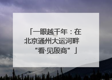 一眼越千年：在北京通州大运河畔“看·见殷商”