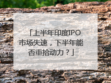 上半年印度IPO市场失速，下半年能否重拾动力？