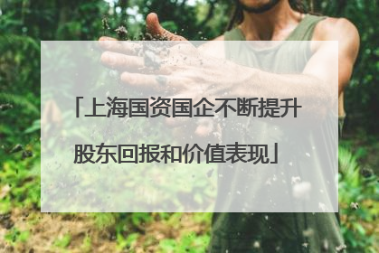 上海国资国企不断提升股东回报和价值表现