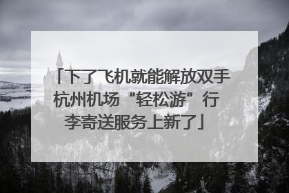下了飞机就能解放双手 杭州机场“轻松游”行李寄送服务上新了