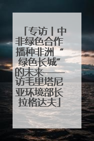 专访丨中非绿色合作播种非洲“绿色长城”的未来——访毛里塔尼亚环境部长拉格达夫