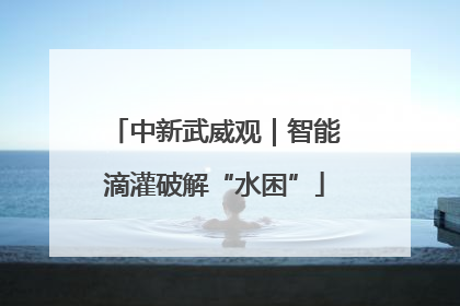 中新武威观｜智能滴灌破解“水困”