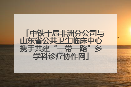 中铁十局非洲分公司与山东省公共卫生临床中心携手共建“一带一路”多学科诊疗协作网