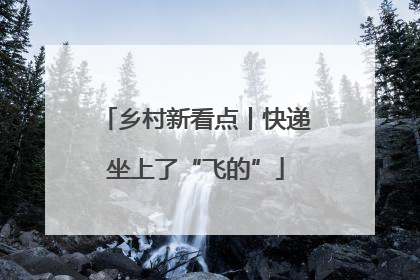 乡村新看点丨快递坐上了“飞的”