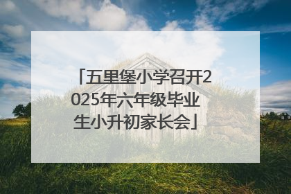 五里堡小学召开2025年六年级毕业生小升初家长会