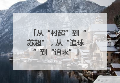 从“村超”到“苏超”，从“追球”到“追求”