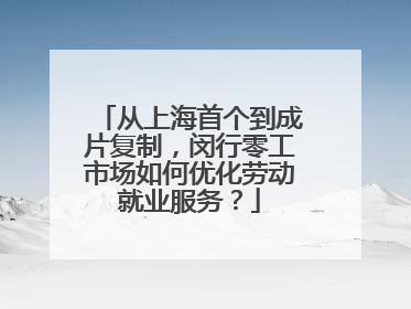 从上海首个到成片复制，闵行零工市场如何优化劳动就业服务？
